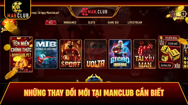Những thay đổi mới tại Manclub cần biết
