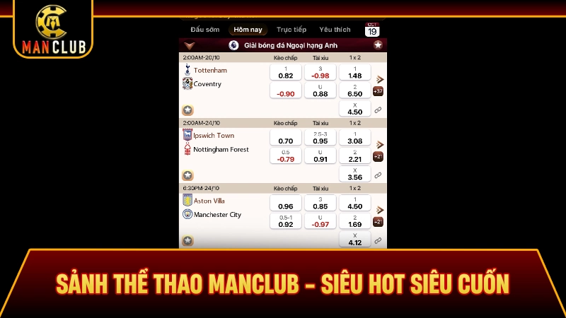 Sảnh thể thao Manclub - Siêu hot siêu cuốn